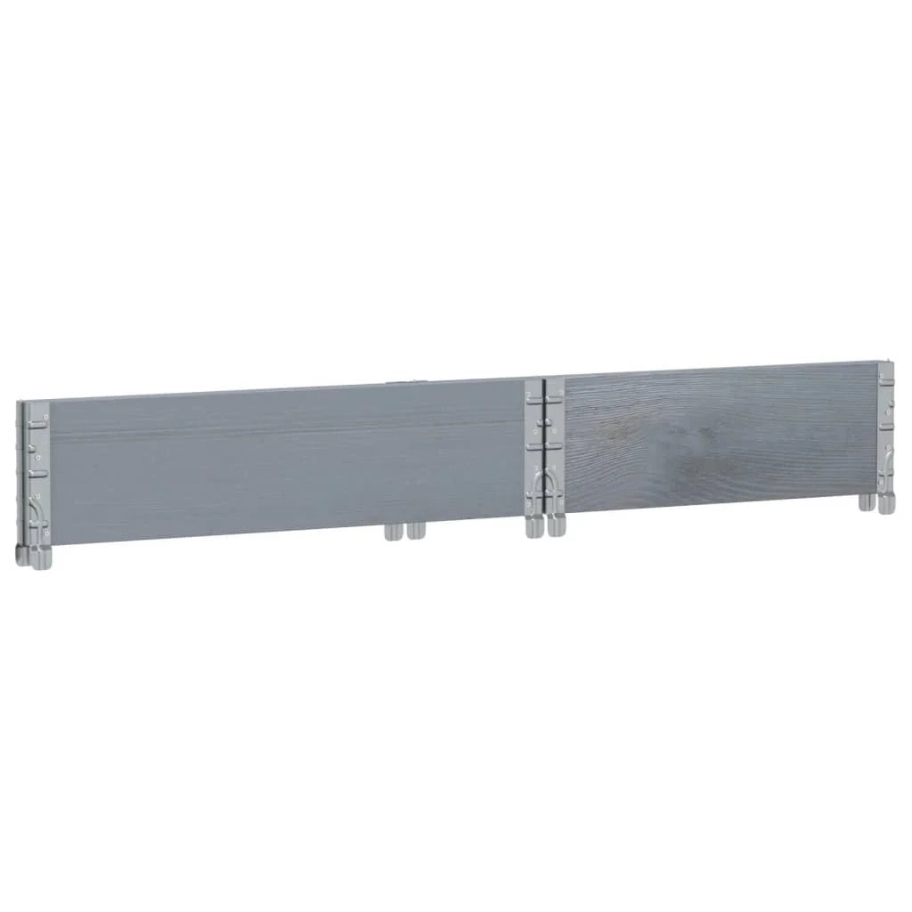 Fioriera rialzata per piante fiori terrazza giardino 80 x 60 cm legno massello di pino grigio 02_0037878