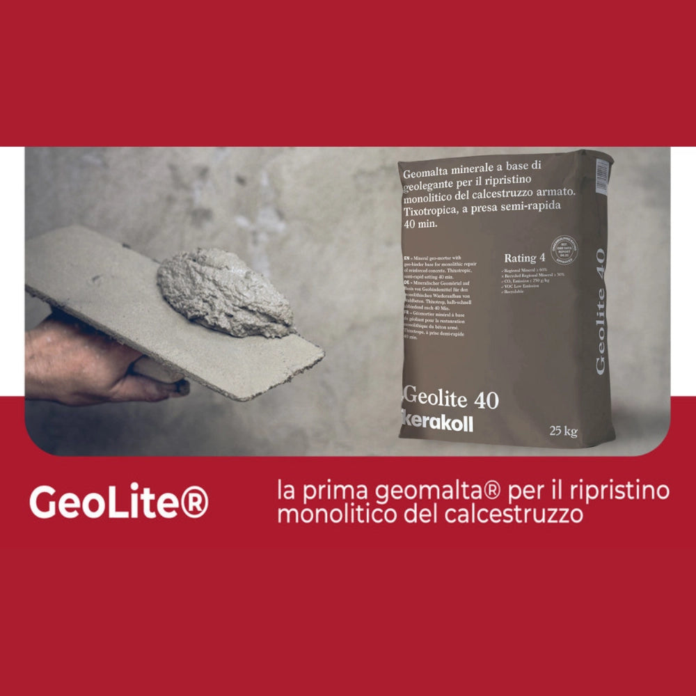 Geomalta minerale tixotropica geolite 40 per strutture calcestruzzo kerakoll *** formato 5 kg, confezione 1