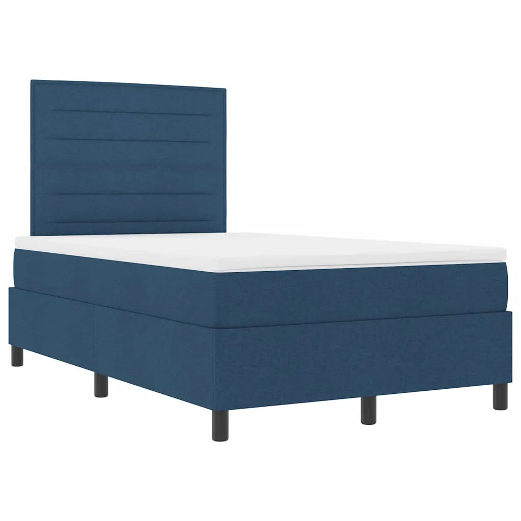 Letto a molle con materasso con led Blu 120 x 190 cm Tessuto