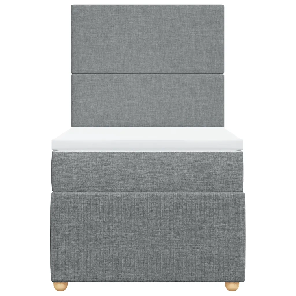 Giroletto a Molle con Materasso Grigio Chiaro 90x200 cm Tessuto 3294232