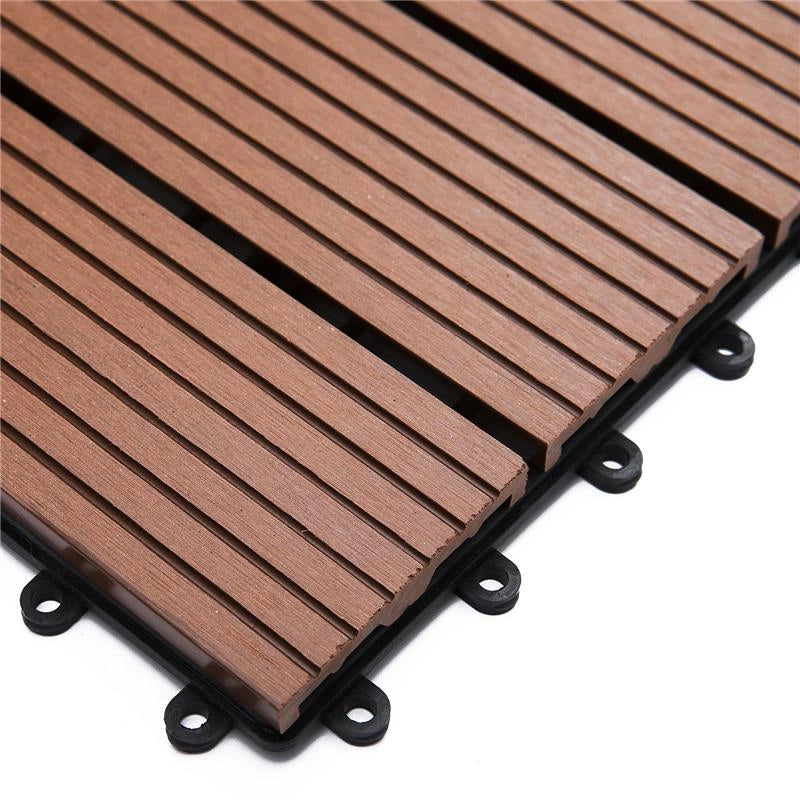PIASTRELLE DA GIARDINO INCASTRABILI SET DA 11 MATTONELLE  30X30X2.2 CM MARRONE
