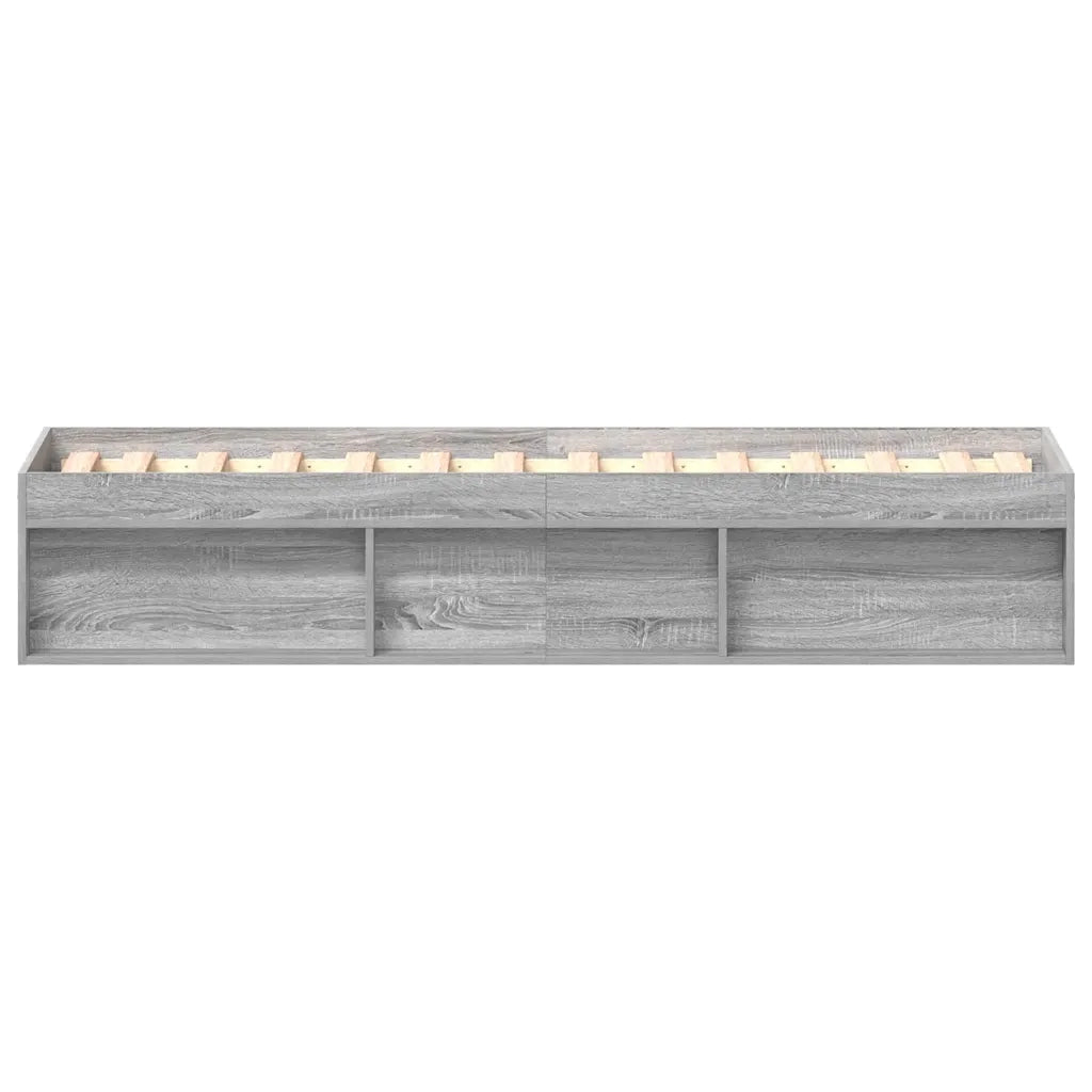 Letto singolo | Letto per adulti | Giroletto senza Materasso Rovere Sonoma 90x190 cm