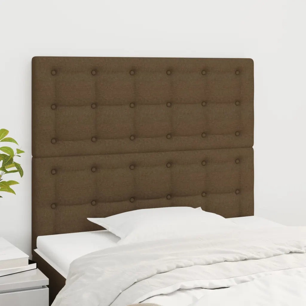 Testiera | Testata Marrone Scuro 90x5x118/128 cm Tessuto