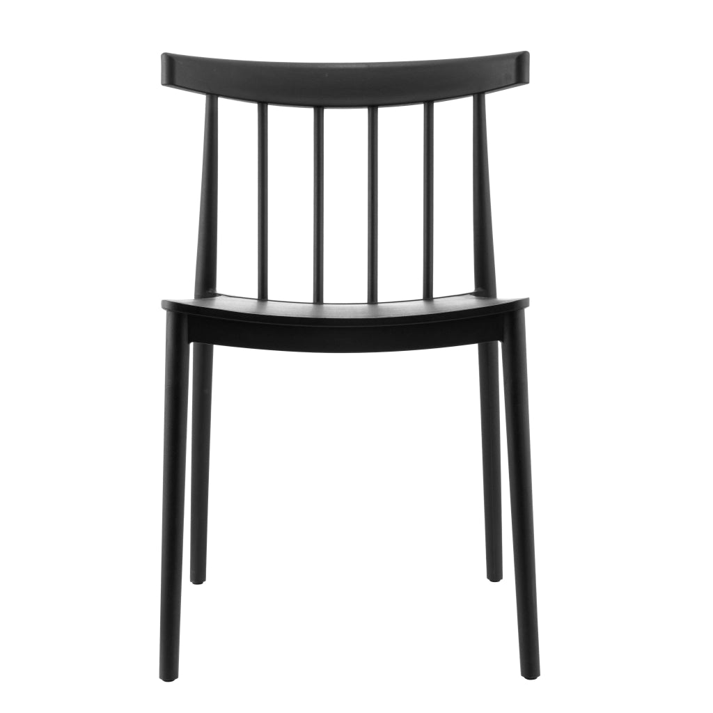 Oviala - Set di 4 sedie da terrazza in plastica nera