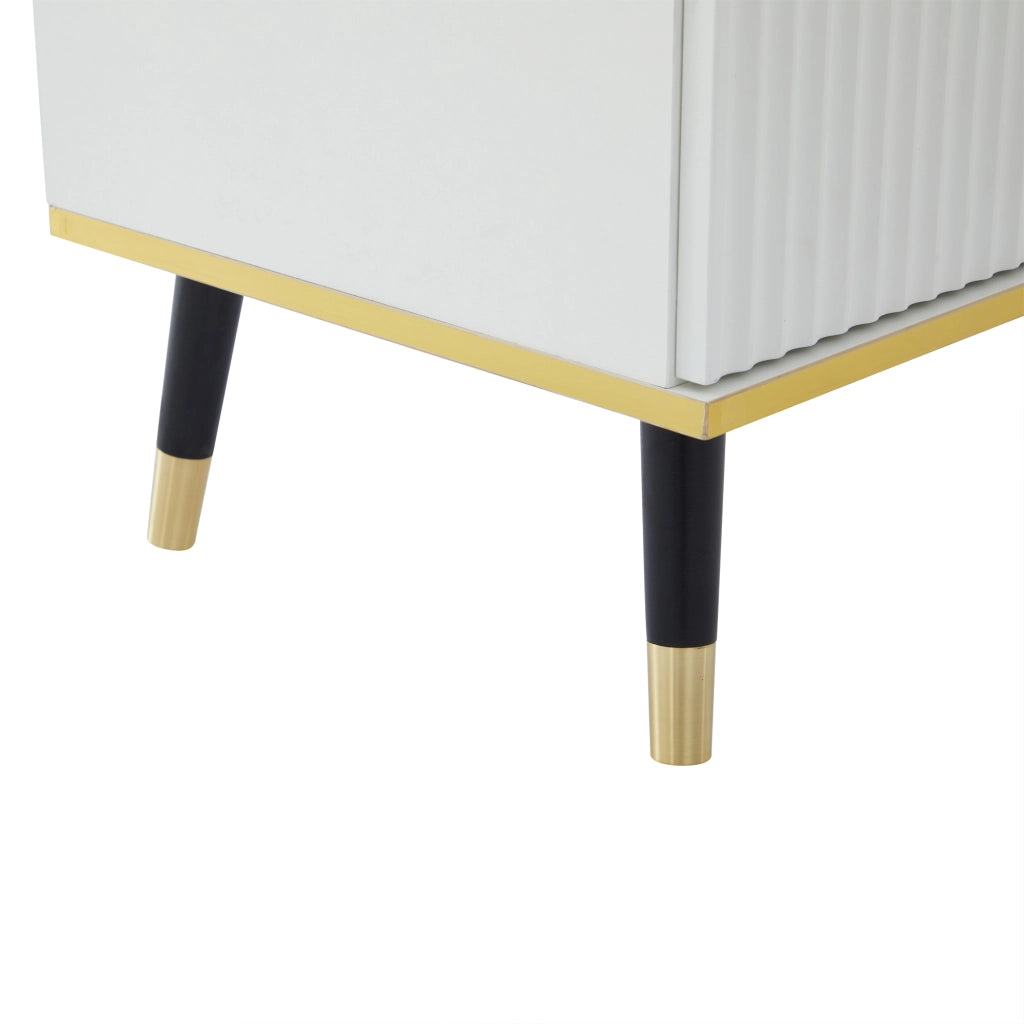 Mobile TV bianco effetto marmo 200 cm