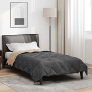 Duvet Estivo Antracite e Talpa 220 x 135 cm Microfibra 42025421