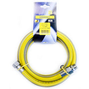 Tubo flessibile gas 1 mt  - 1/2" MF inox a norma EN 15266  per piano cottura/cucina  UNIROLL