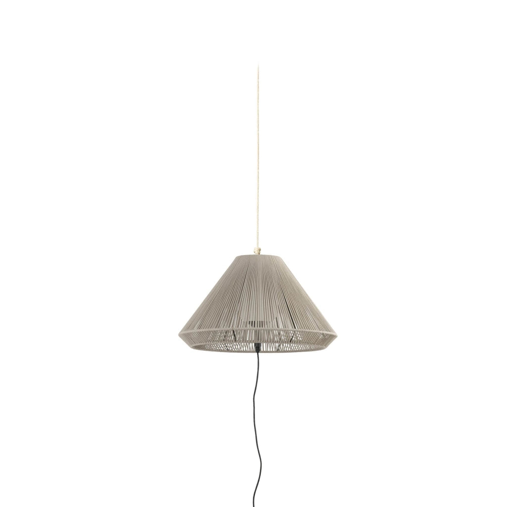 Faro Barcelona 71584-09 - SAIGON OUT C70 Lampada portatile e sospensione grigia/beige hole cap