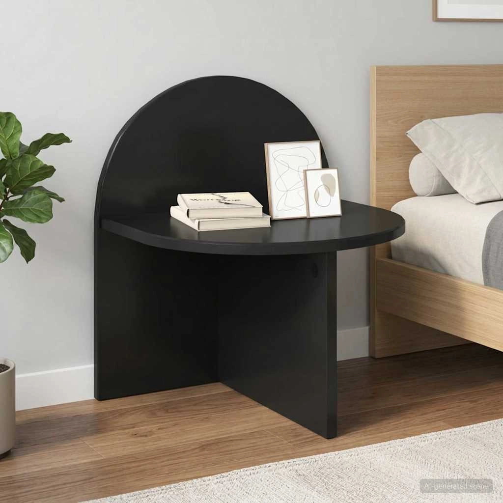 Comodino 2 pz Rovere Nero 40 x 35,5 x 45,5 cm 8001134