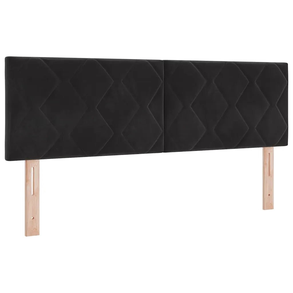Testiera | Testata LED Nero 144 cm Velluto
