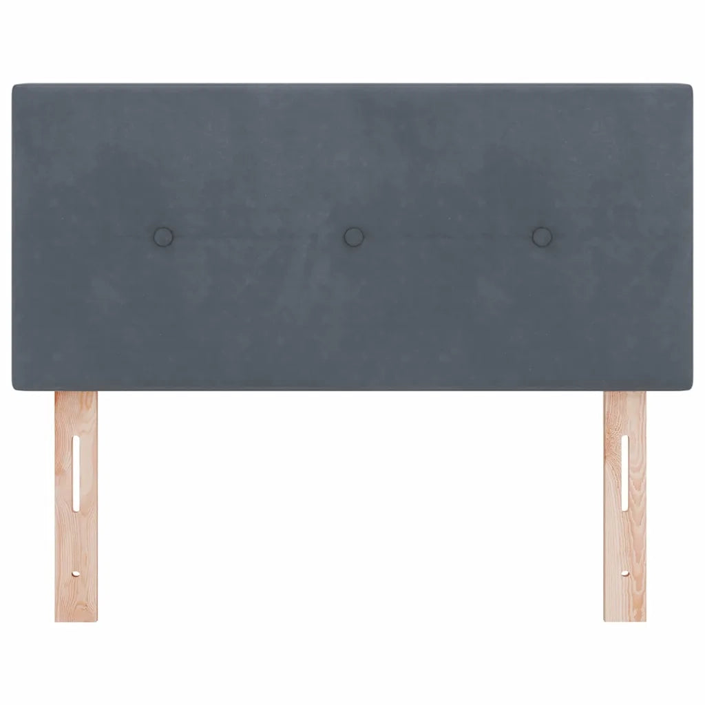 Testiera | Testata Grigio scuro 80 cm Velluto