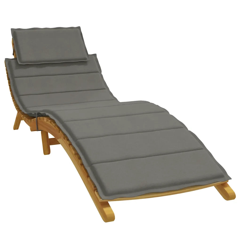 Cuscino per Lettino Prendisole Grigio Scuro Mélange 186x58x4cm 4002477