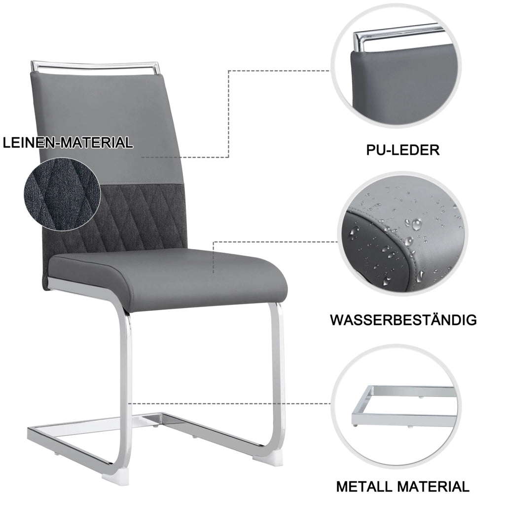 SEDIA ergonomica 42x48x95 cm grigio metallo