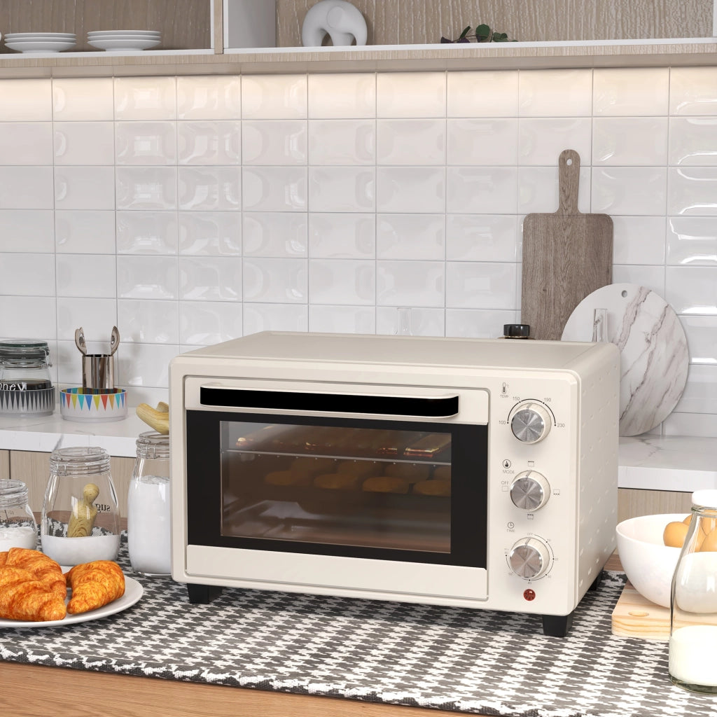 Forno Elettrico Mini 21L ¨C Xylo ¨C 3 Modalit¨¤ Cottura, 100-230¡ãC, Acciaio Inox, Crema