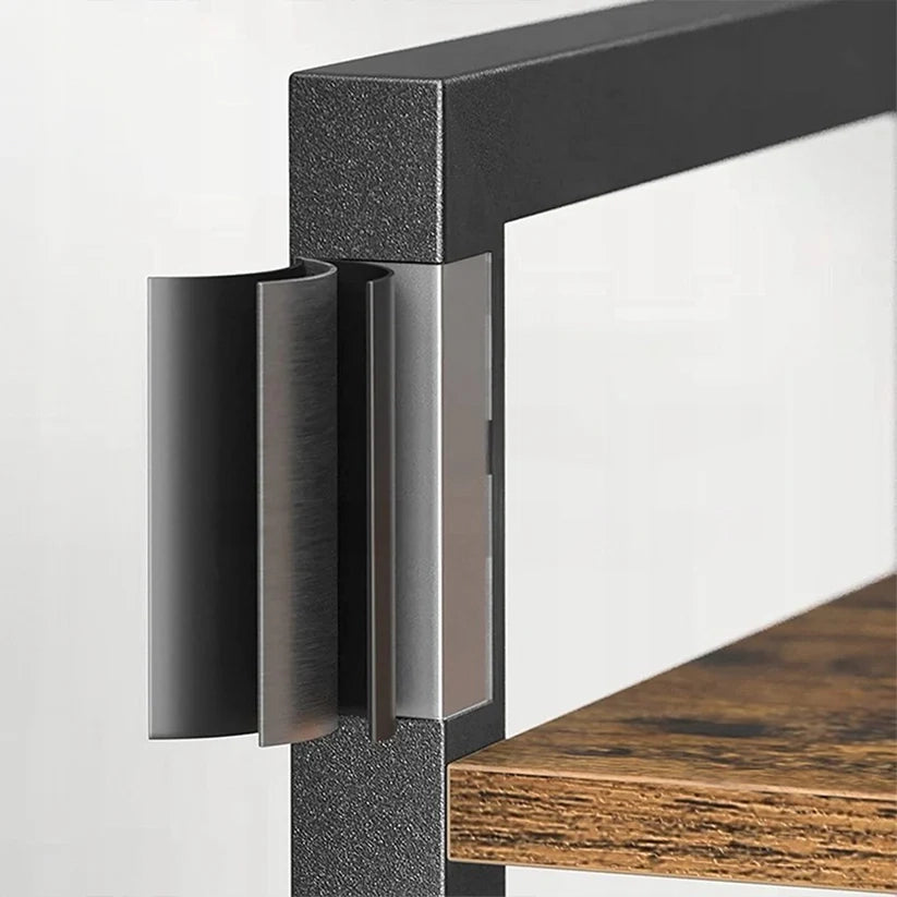Libreria alta da 187,5 cm, finitura marrone, ideale per spazi ridotti.