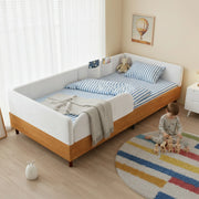 Letto imbottito funzione contenitore velluto bianco 90x200 cm