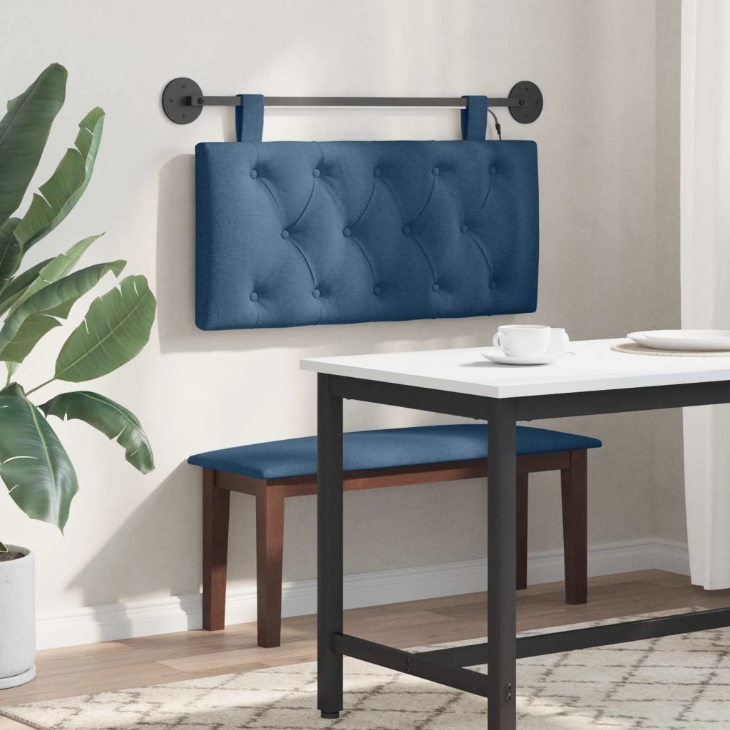 Testiera | Testata sospesa Con luce LED Blu Tessuto