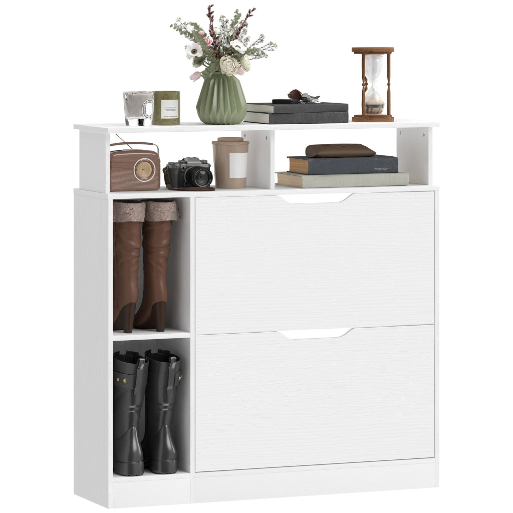 Scarpiera con ante, cassetti e ripiani ¨C Minimal ¨C bianco
