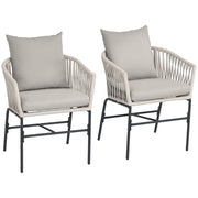 Sedie da giardino ¨C zephmum ¨C set 2 pezzi, metallo, beige