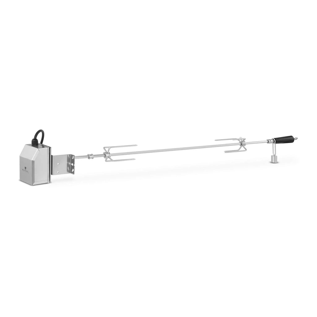 Griglia barbecue girarrosto elettrico 140 cm, lunghezza di lavoro: 105 cm, 2 giri/min, spiedo 9 mm, acciaio inox 14_0003992