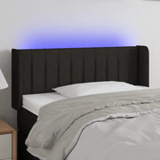 Testiera a LED-Testata con LED Nera 93x16x78/88 cm in Tessuto 441786