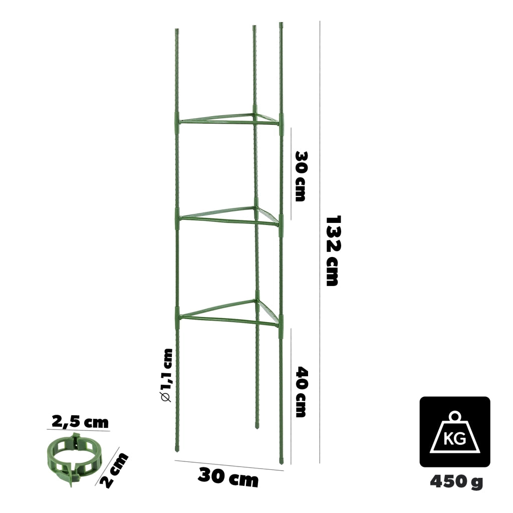 KADAX Supporto triangolare per pomodori 132 cm