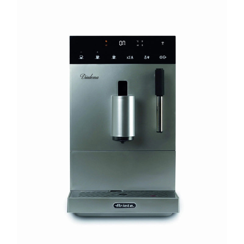 Macchina da caffè automatica 1350W 19 bar - dispositivo cappuccino - display LED - Silver