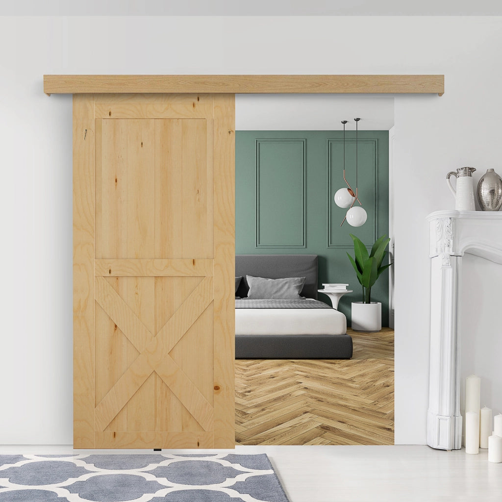 Binario per Porte Scorrevoli Rustico ¨C Zephmum ¨C Legno 200cm