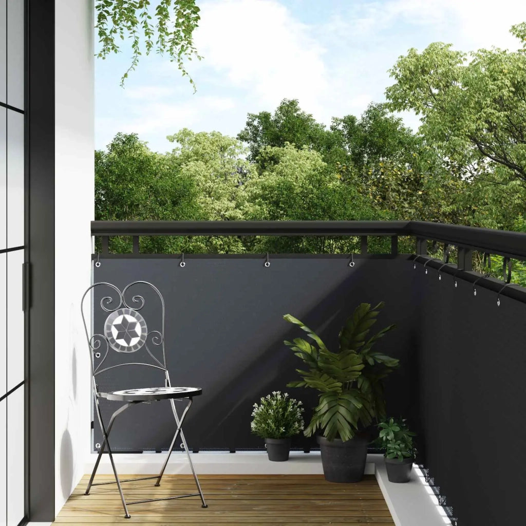 Schermo per Balcone con Occhielli Antracite 42032639