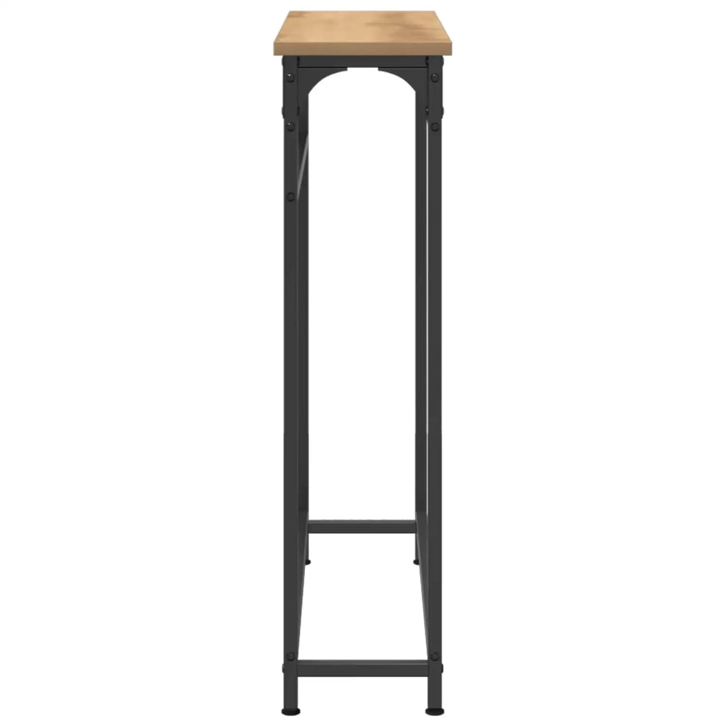 Table console Chêne artisanal 75 x 19,5 x 75 cm