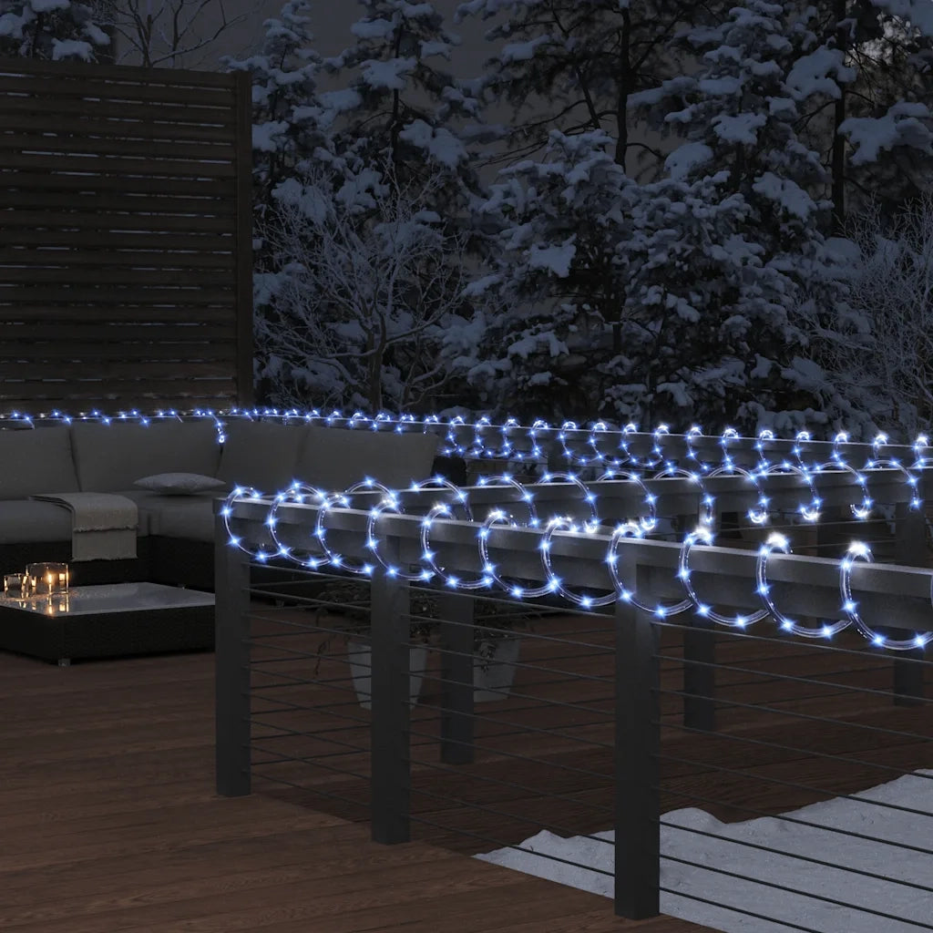 Stringa di Luci con 240 LED Bianco Freddo 10 m in PVC CFW2903032