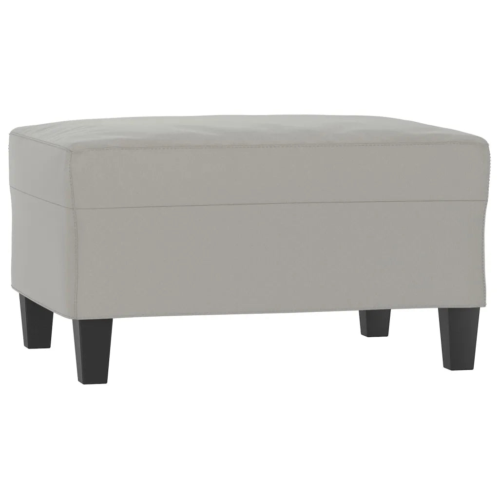 Poggiapiedi Grigio Chiaro 70x55x41 cm in Tessuto Microfibra 349362