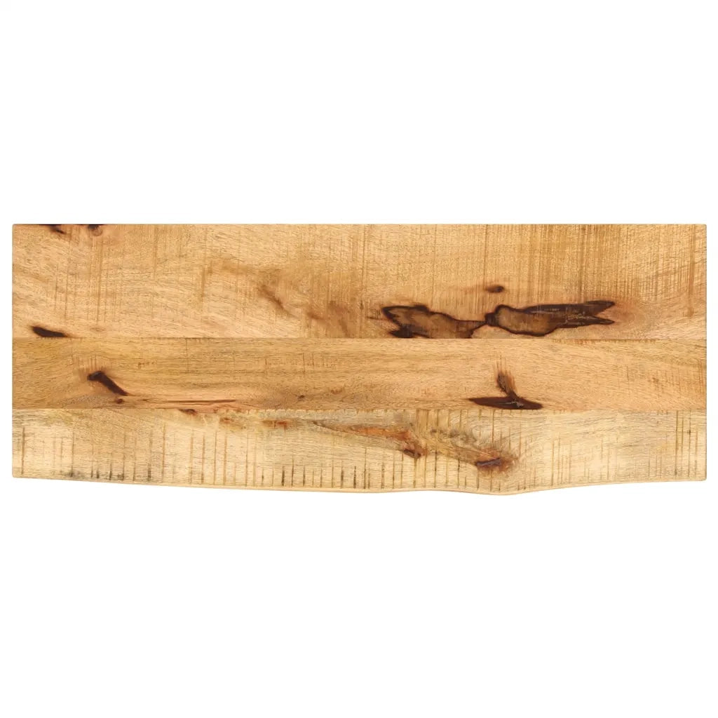 Piano Tavolo 70x40x2,5 cm Bordi Vivi Legno di Mango Grezzo 370345