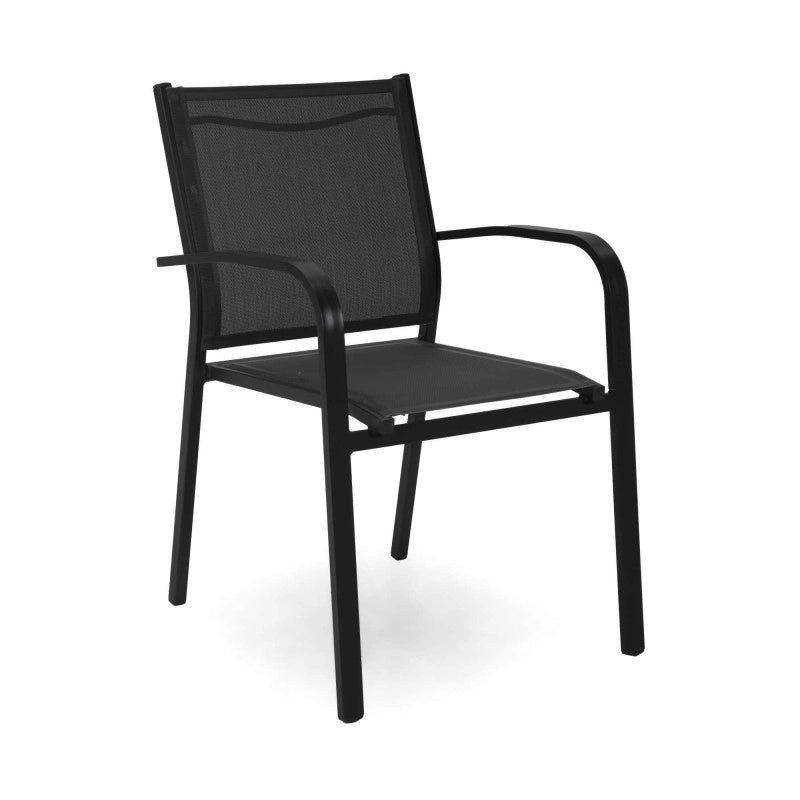 Poltrona alluminio sullivan impilabile antracite cm 61x56h43/60/84