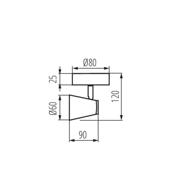 Applique Kanlux ENALI 28760 bianco/cromo GU10 1 luce