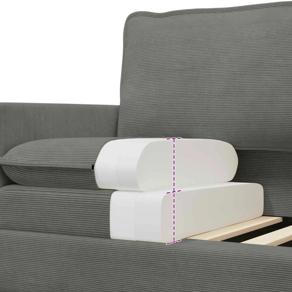 Divano Grigio Chiaro 76 x 81 x 87,5 cm Tessuto 42028771