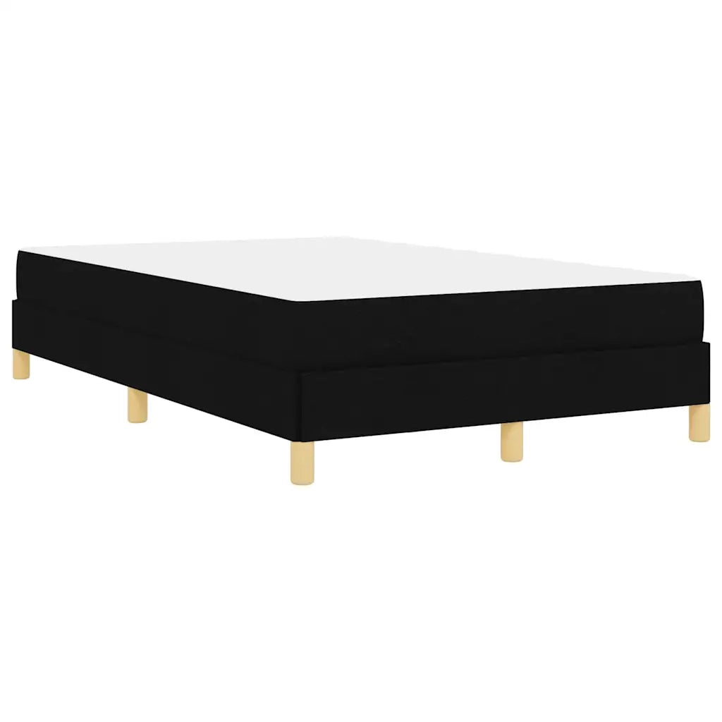 Letto a molle con materasso Nero 120 x 190 cm Tessuto