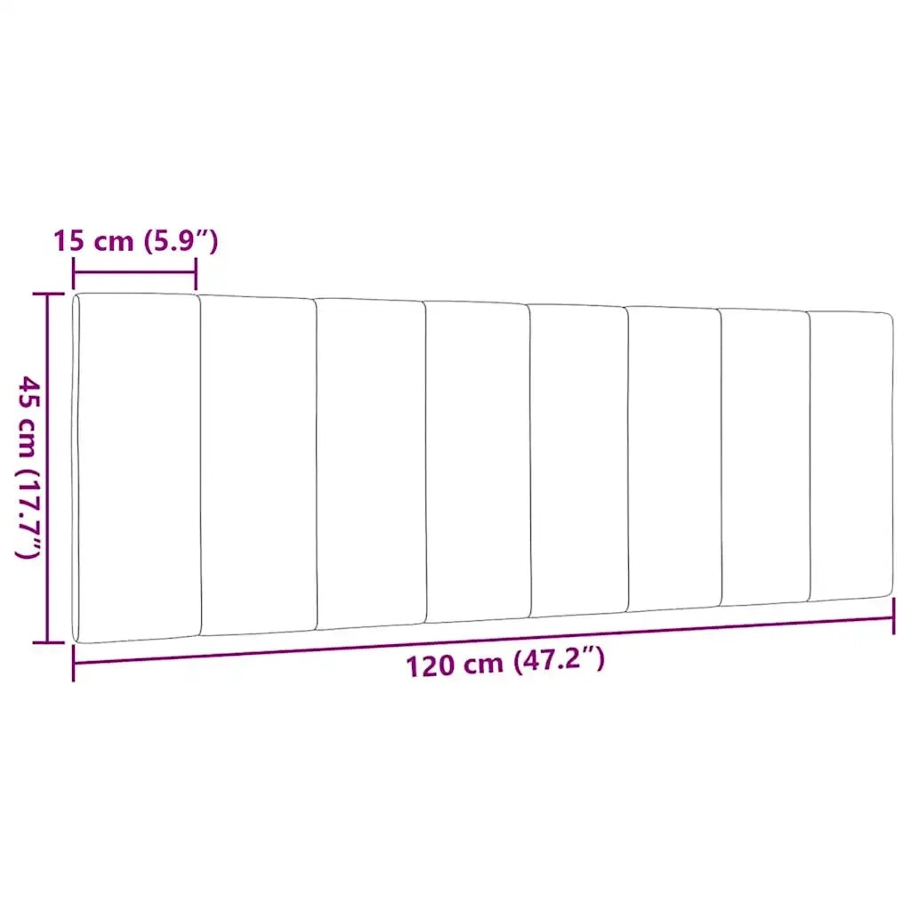 Coussin de tête de lit Hanko gris clair 120 cm tissu