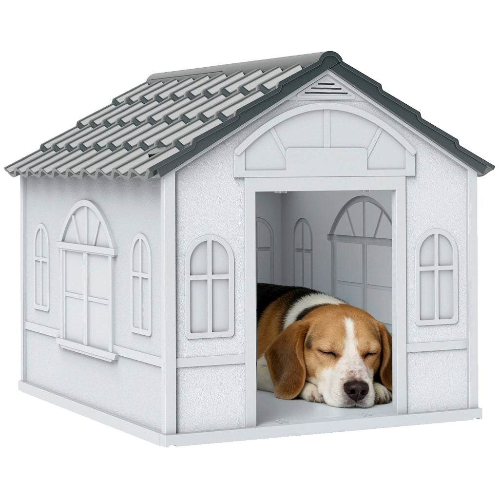Casetta per Cani ¨C zephmum ¨C Grigio e Bianco 65x75.7x63 cm