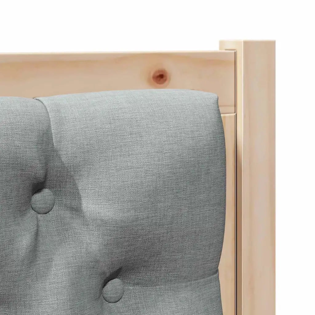 Testiera | Testata Marrone e grigio chiaro 90 cm Legno di pino massello