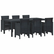 Set da Pranzo per Giardino 7 pcs Antracite Polipropilene