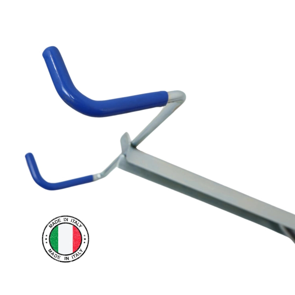 OWIJI Portabici Parete Mensola Supporto Appendi Bicicletta Acciaio Zincato Gancio Plastificato Morbido Sicuro Robusto Salvaspazio Garage