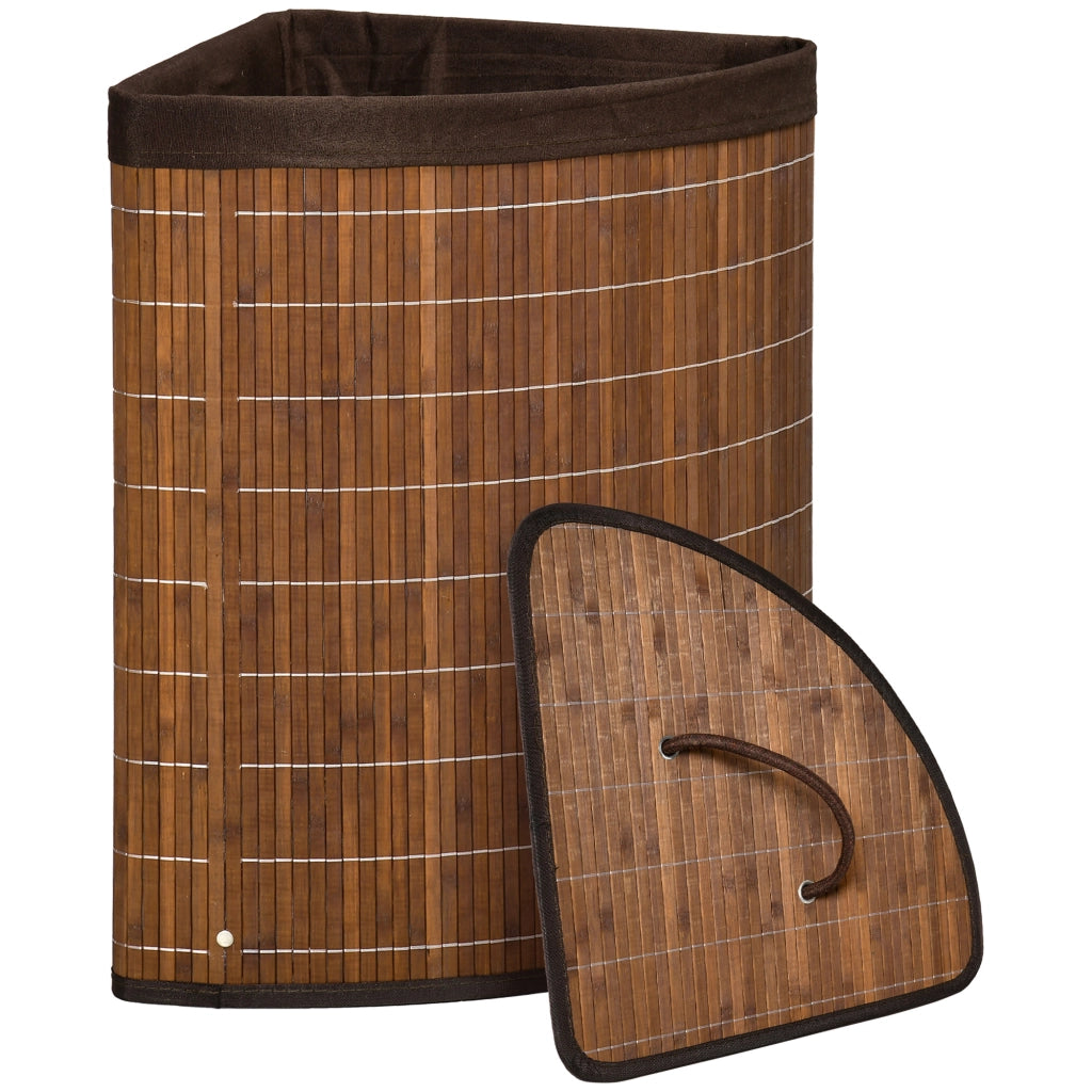 Cestino per Biancheria con Coperchio ¨C Zephmum ¨C 38x38x57 cm Marrone