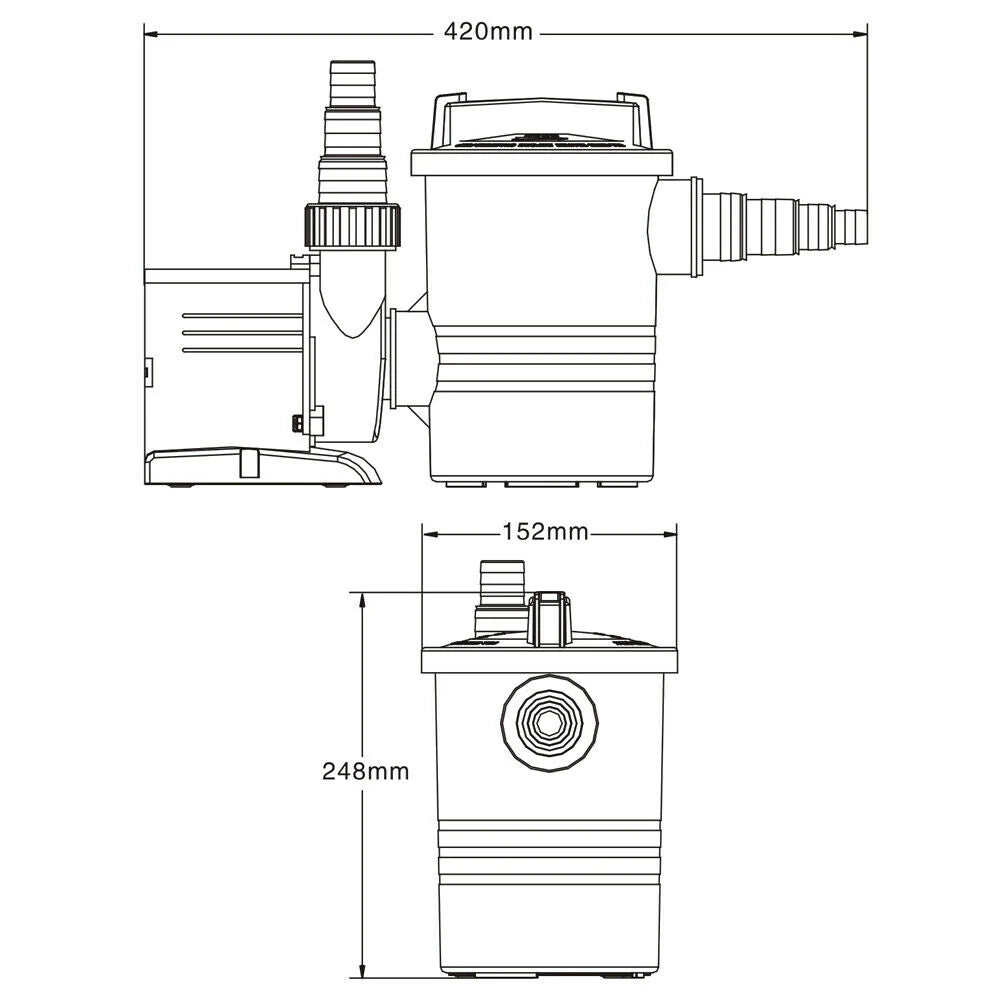 Pompa per piscina 8500 litri all'ora circolazione 120 watt con filtro eco 16_0001987