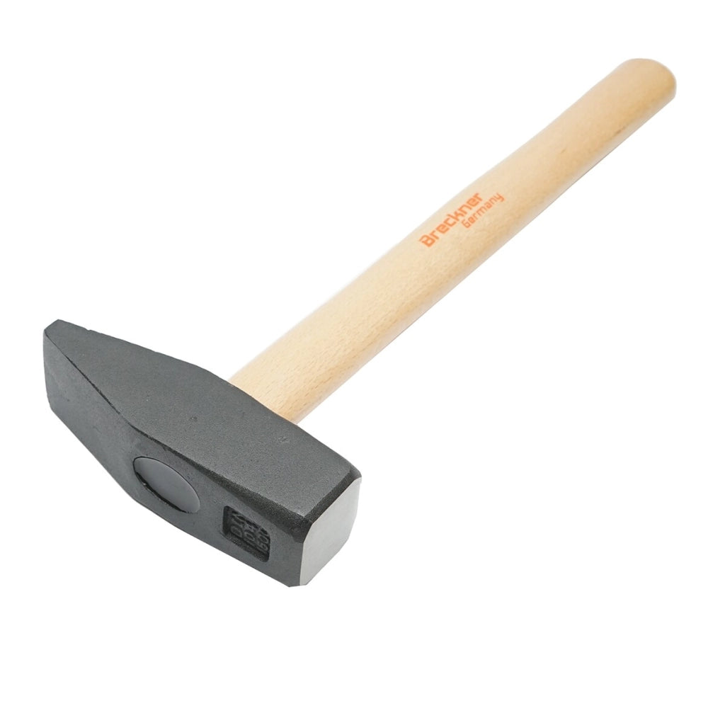 Martello da fabbro/meccanico/falegname, Martello 1500g. acciaio, Manico in Legno 380mm, Breckner Germany