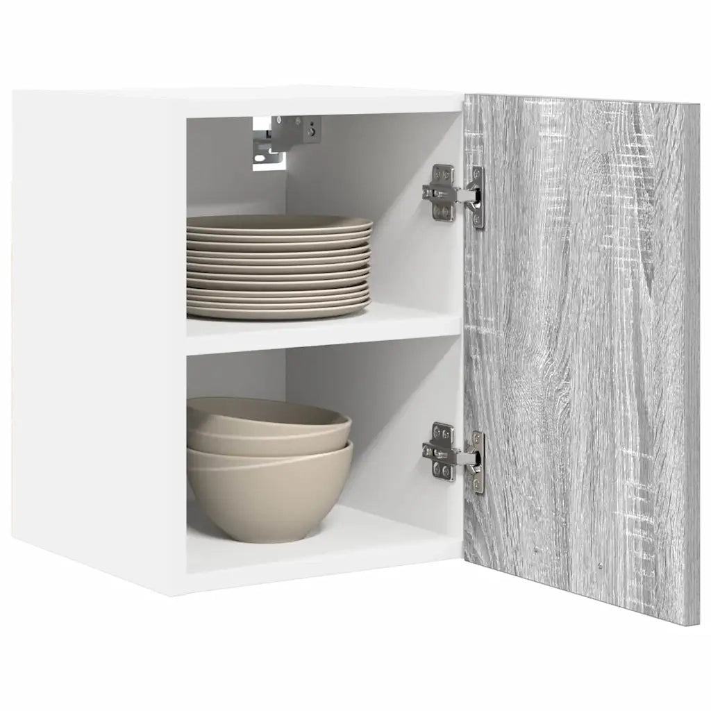 Armadio pensile 2 pcs Grigio Sonoma e Bianco 30 x 31 x 40 cm 884125