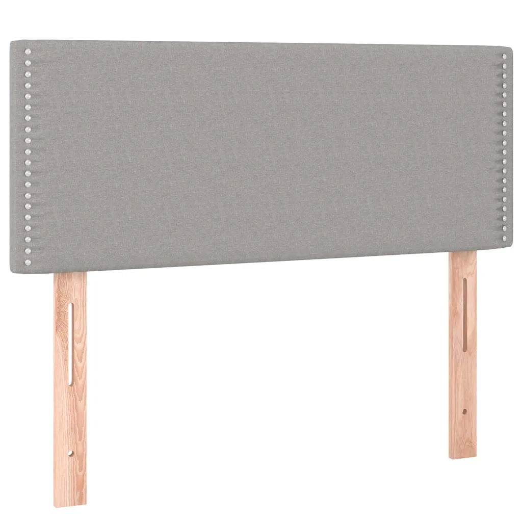 Letto a Molle Materasso e LED Grigio Chiaro 100x200 cm Tessuto 3133053