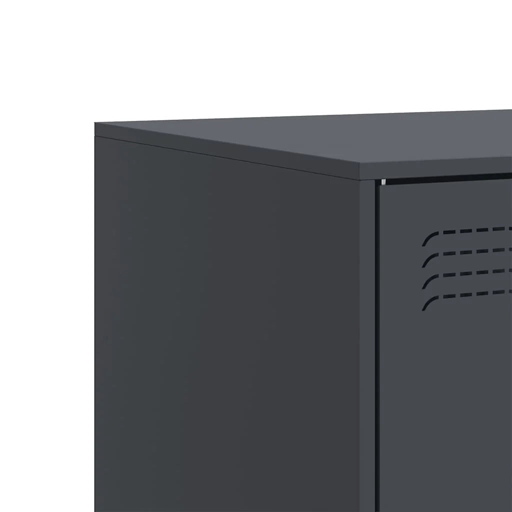 Mobile TV multimediale scaffale TV credenza mobile TV sala da pranzo soggiorno camera da letto 2 pezzi antracite 67 x 39 x 44 cm acciaio antracite 02_0028568