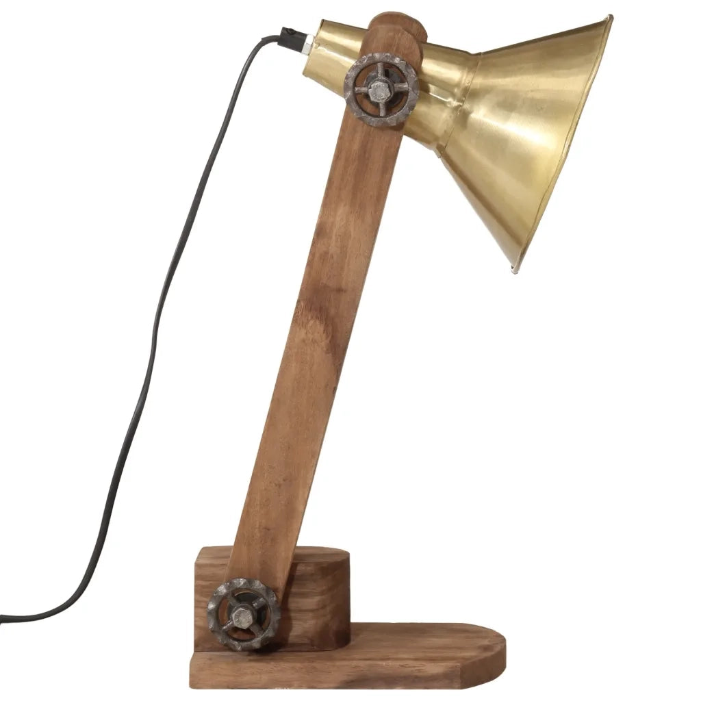 Lampada da scrivania in stile industriale moderno uso decorativo 23 x 13 x 52 cm in ferro ottone antico 02_0047521
