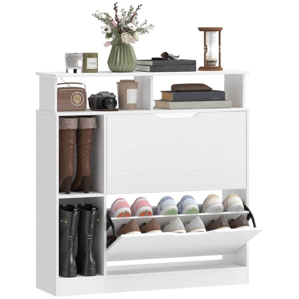 Scarpiera con ante, cassetti e ripiani ¨C Minimal ¨C bianco